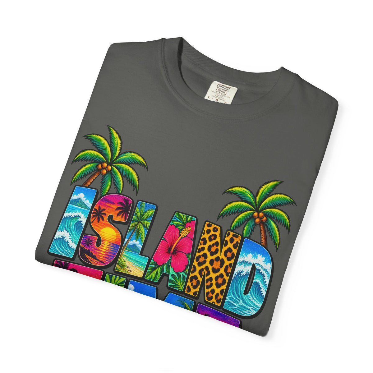 Island Time Tee | Tropical Island Shirt | Retro Vacation T-Shirt | Comfort Colors