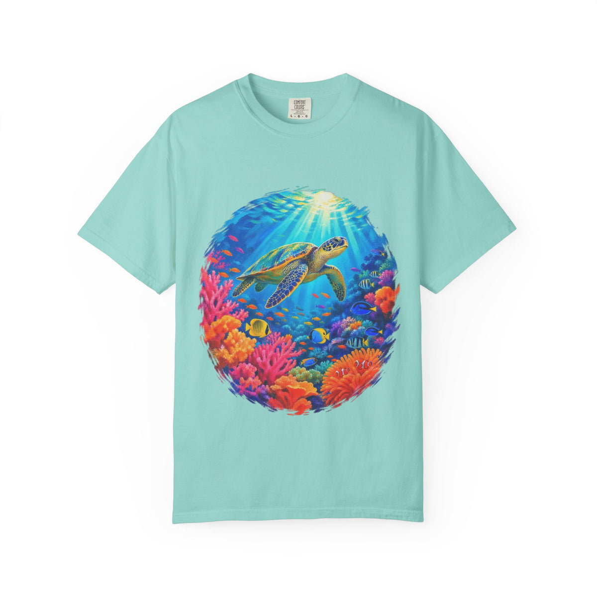Coral Reef Sea Turtle Shirt | Underwater Ocean Tee | Comfort Colors T-Shirt