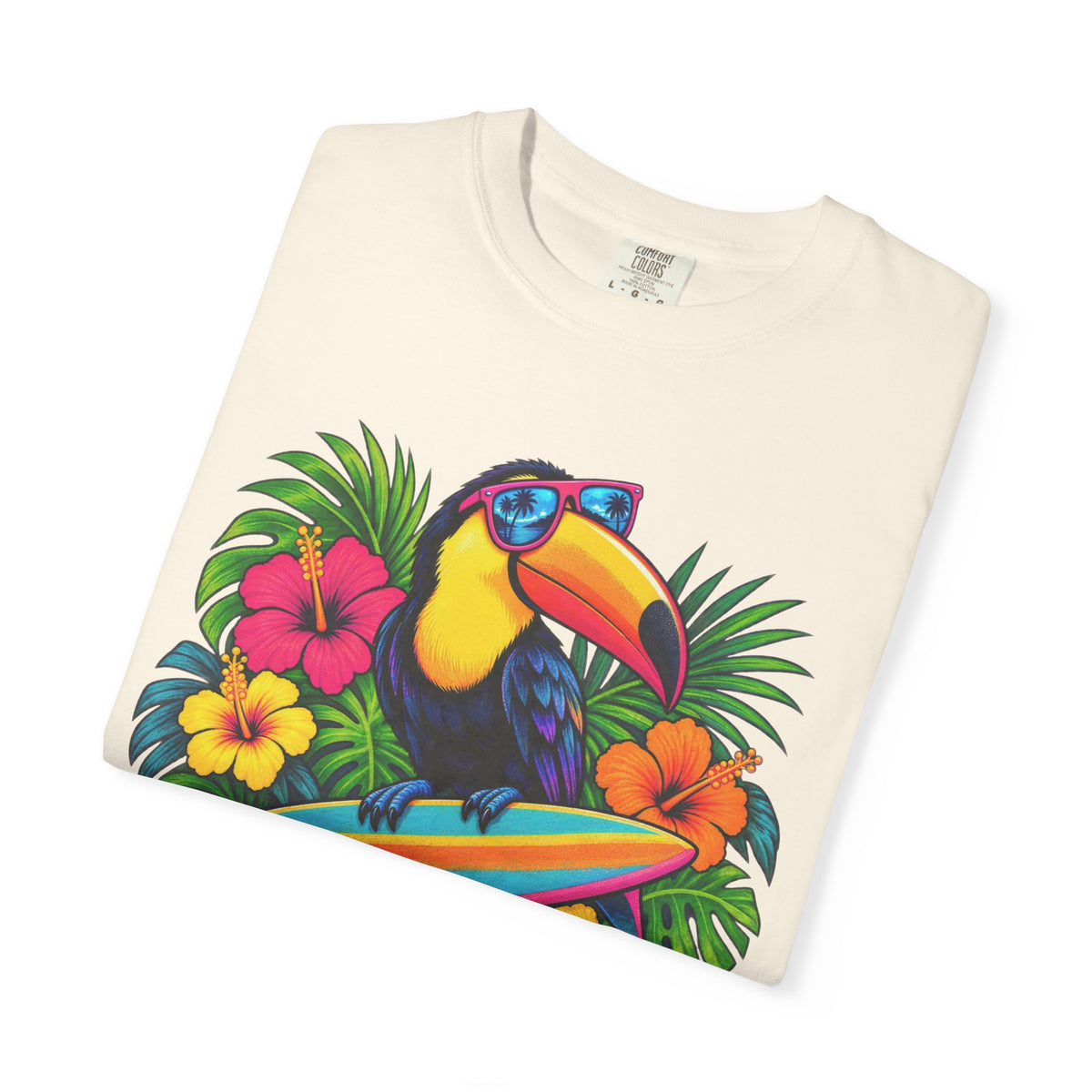 Tropical Mood Toucan Tee | Funny Toucan Surf Shirt | Tropical Jungle T-Shirt | Comfort Colors