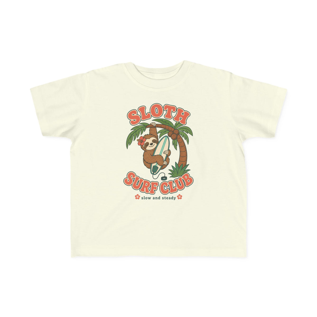 Sloth Surf Club Kids Tee | Sloth Kids Shirt | Toddler Beach T-Shirt | Surf Kid Gift