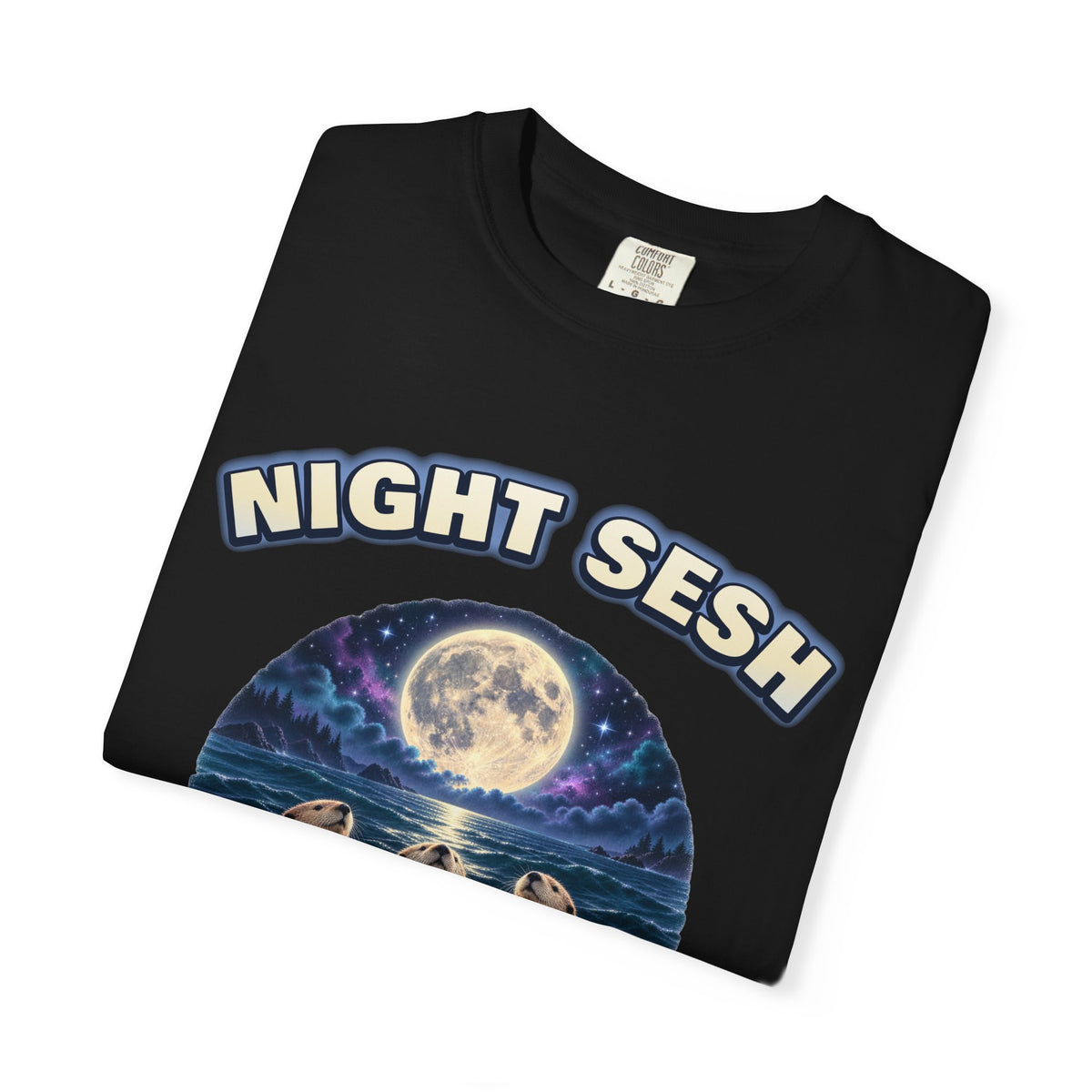 Otters Moon Bootleg Shirt | Night Sesh Funny Otter Tee | Comfort Colors T-Shirt
