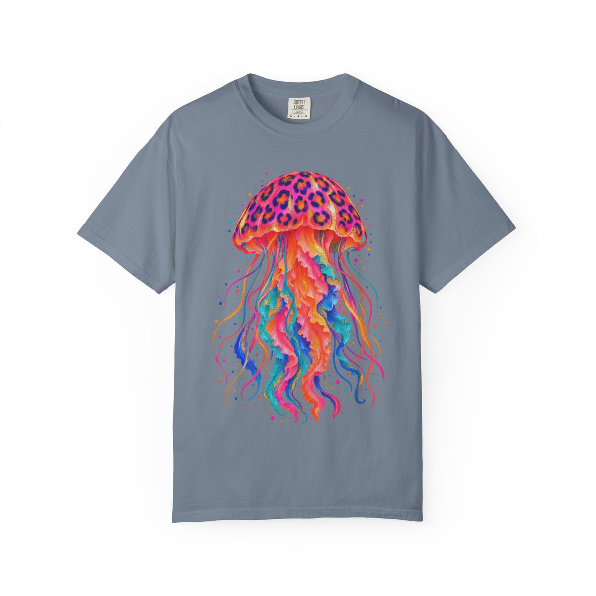 Neon Leopard Jellyfish Shirt | Ocean Jellyfish Tee | Comfort Colors T-Shirt