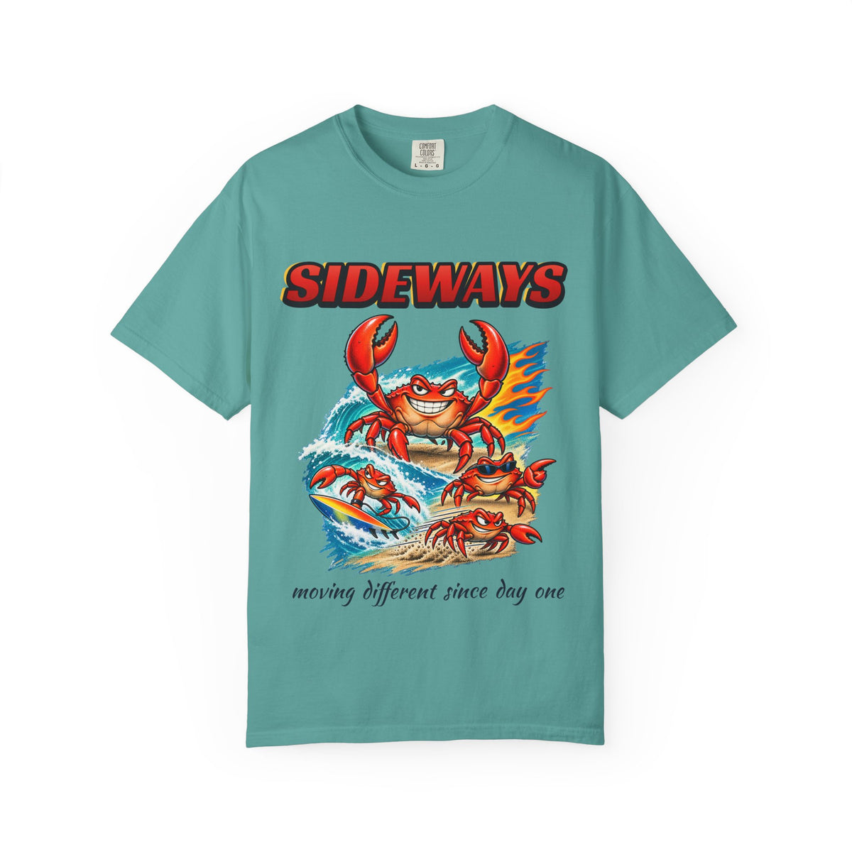 Sideways Crab Shirt | Funny Crab Bootleg Tee | Comfort Colors T-Shirt