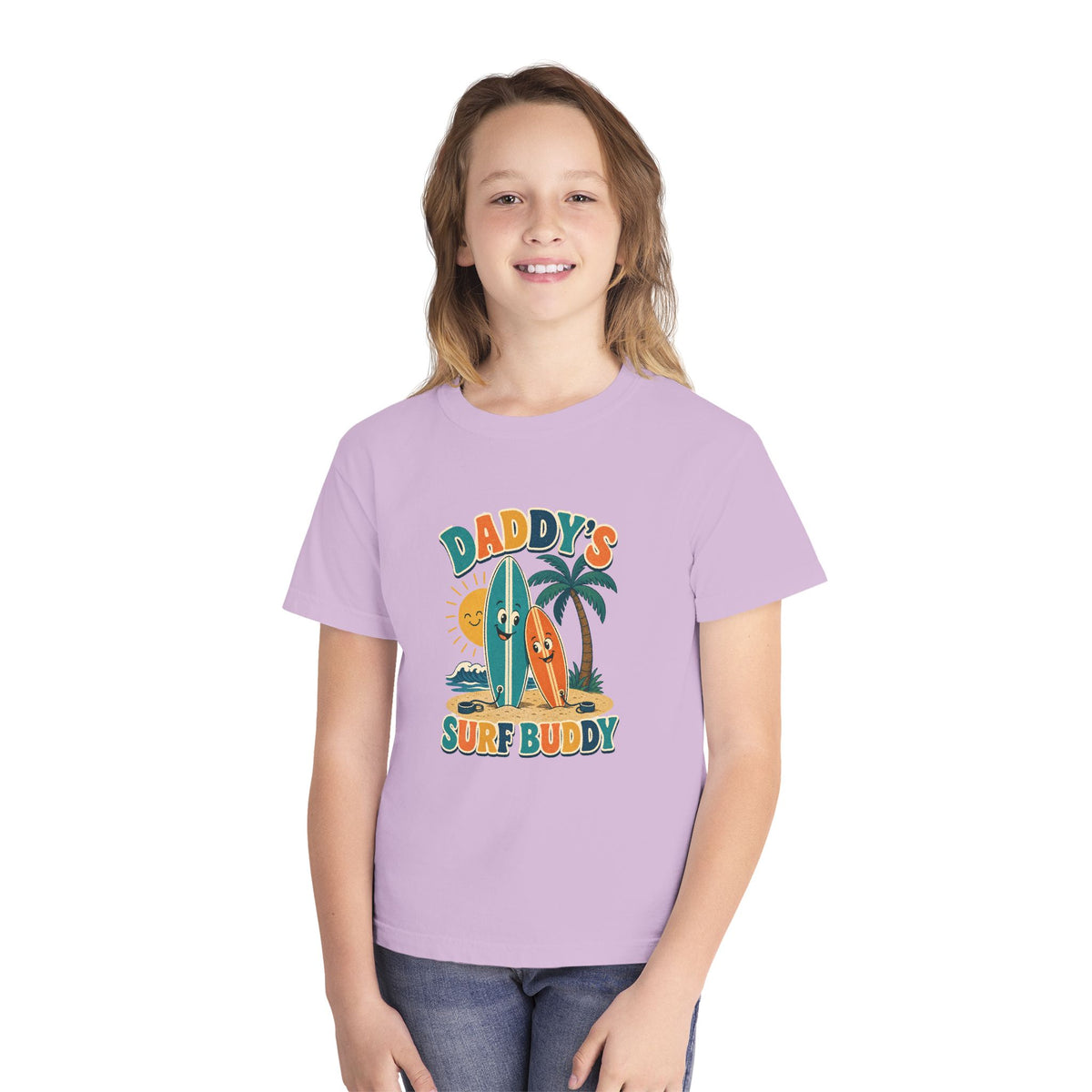 Daddy's Surf Buddy Kids Tee | Daddy Surf Buddy Shirt | Youth Beach T-Shirt | Surf Kid Gift
