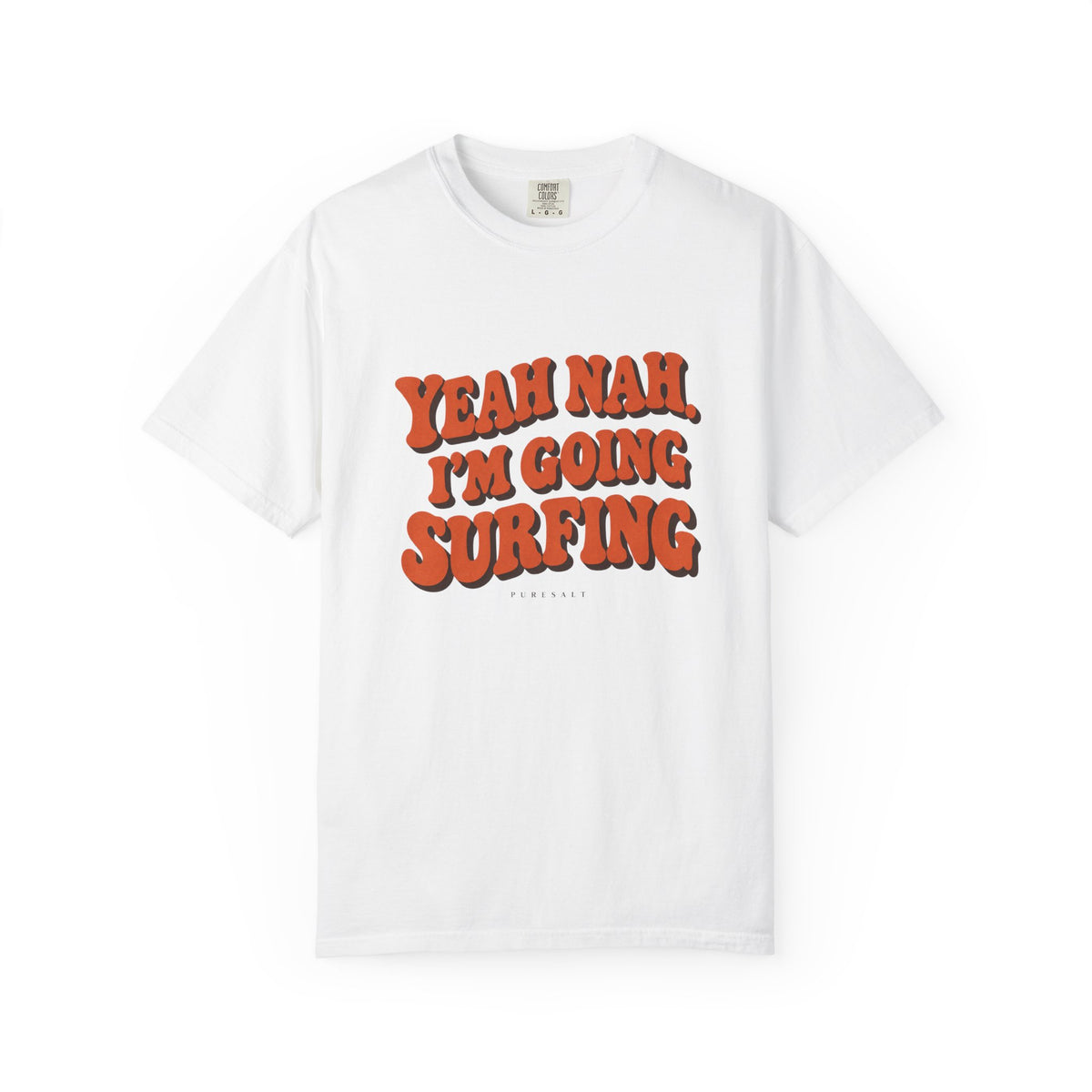 Yeah Nah I'm Going Surfing T-shirt | Retro Orange Surf Quote