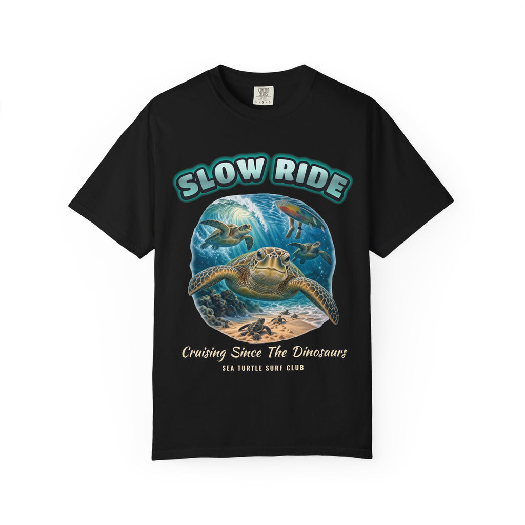 Sea Turtle Bootleg Shirt | Slow Ride Funny Turtle Tee | Comfort Colors T-Shirt