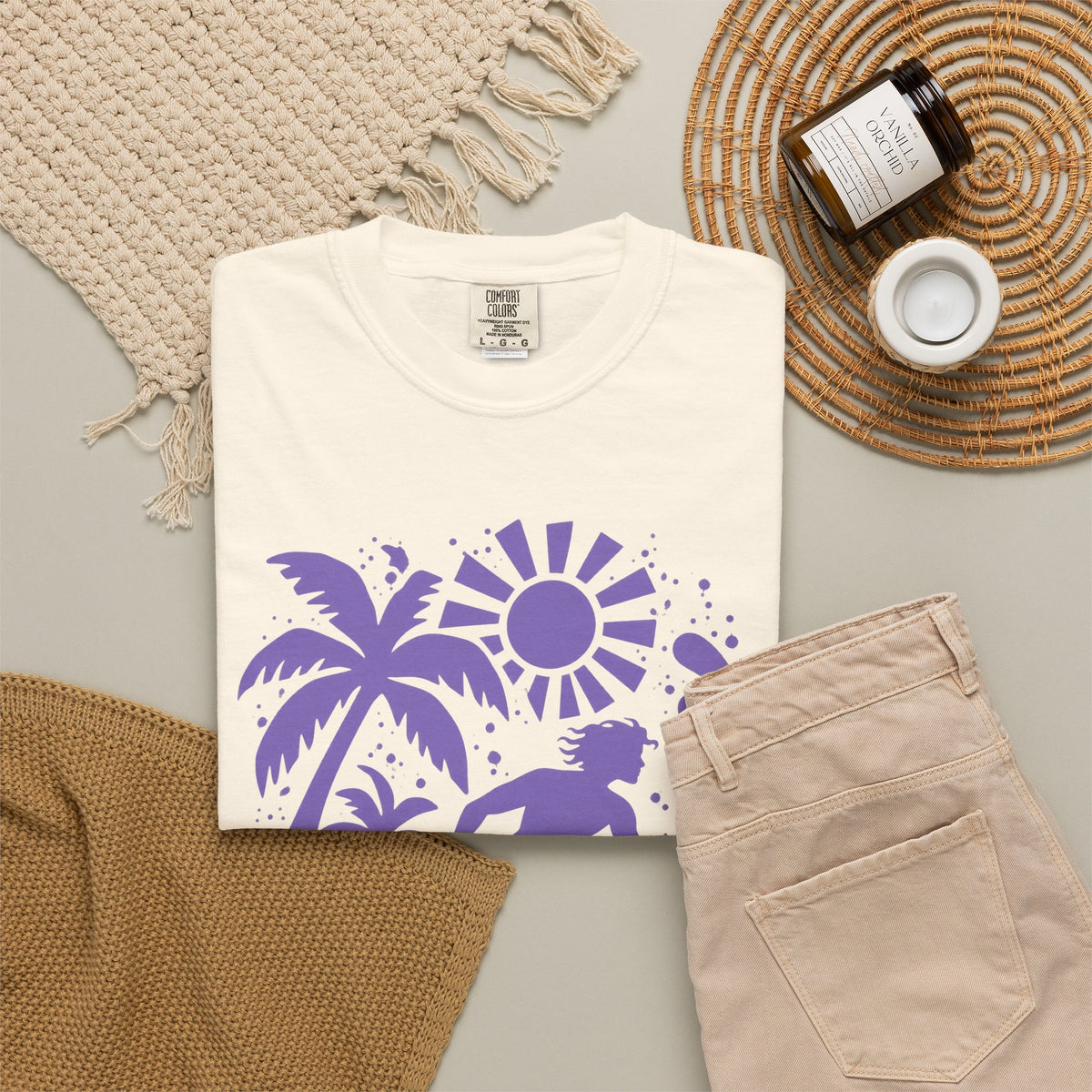 Collage Surfer Shirt | Paper Cut Surf Art Tee | Comfort Colors T-Shirt