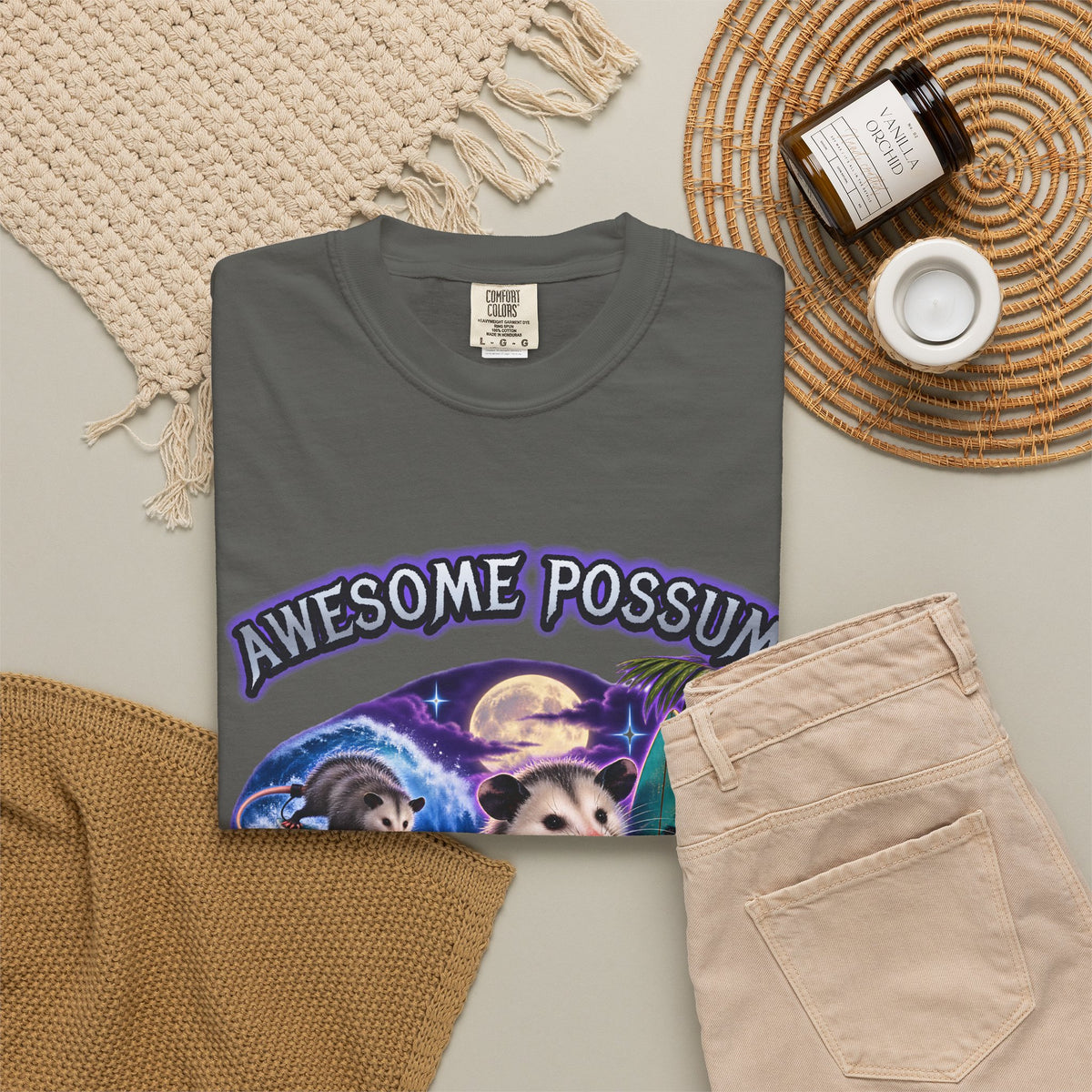 Awesome Possum Surf Team Shirt | Funny Possum Bootleg Tee | Comfort Colors T-Shirt