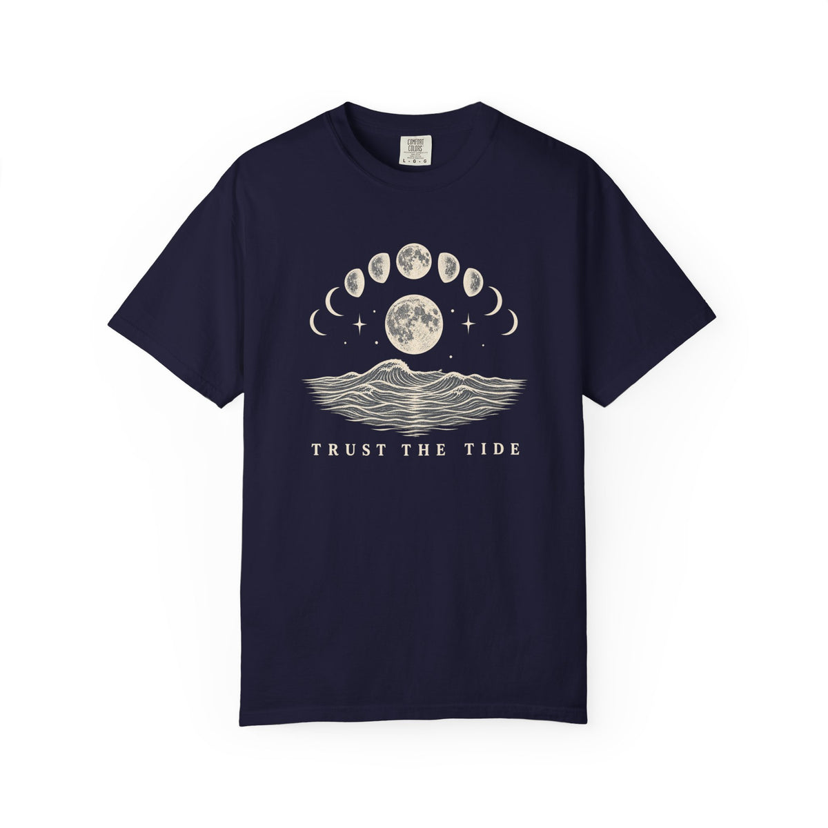 Trust The Tide Tee | Moon Phase Ocean Shirt | Celestial Wave T-Shirt | Comfort Colors Gift