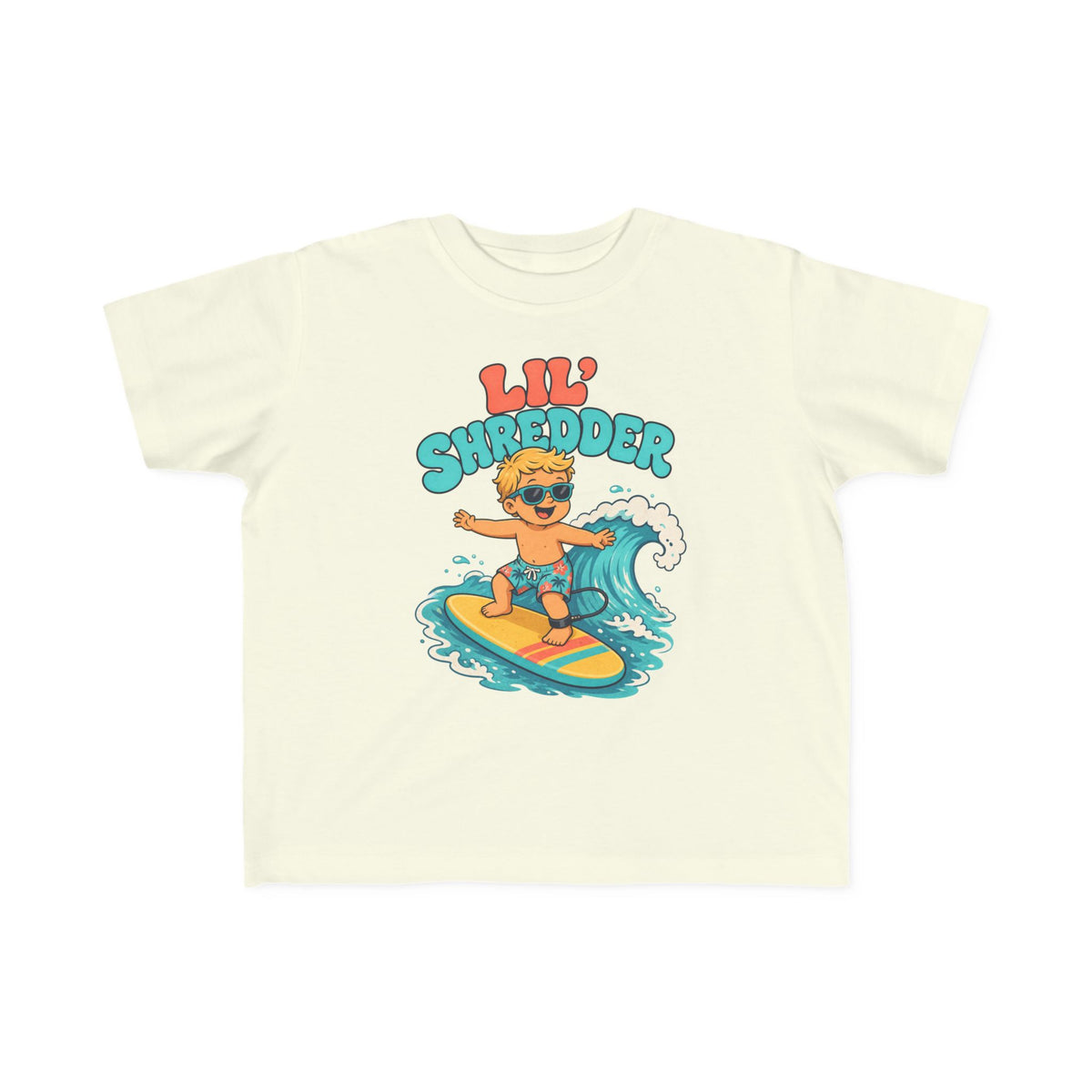 Lil' Shredder Kids Tee | Toddler Surf Shirt | Toddler Beach T-Shirt | Surf Kid Gift
