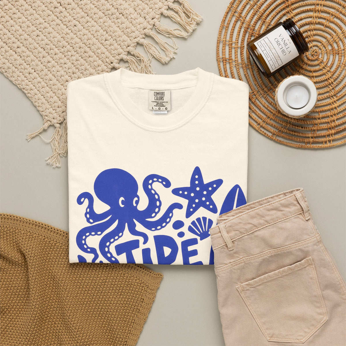 Tide Pool Club Shirt | Octopus Crab Sea Creatures Tee | Comfort Colors T-Shirt