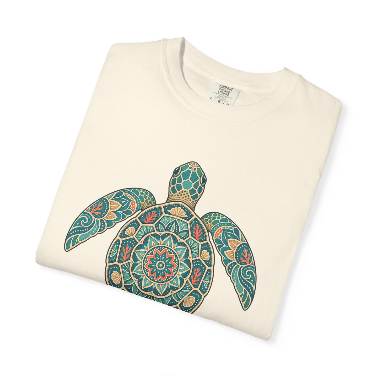 Slow Down Sea More Tee | Sea Turtle Mandala Shirt | Ocean Lover T-Shirt | Comfort Colors Seafoam
