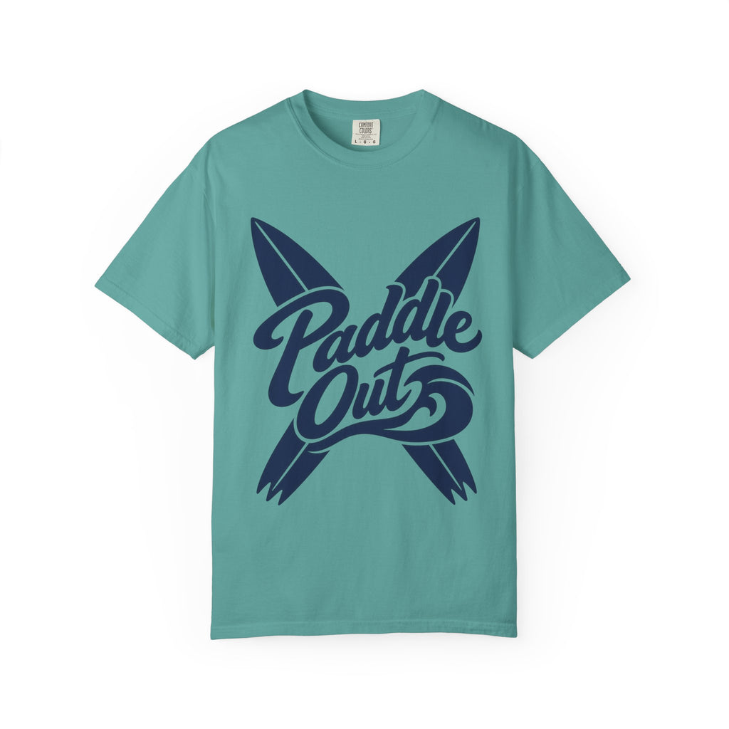 Paddle Out Surf Shirt | Crossed Surfboards Script Tee | Comfort Colors T-Shirt