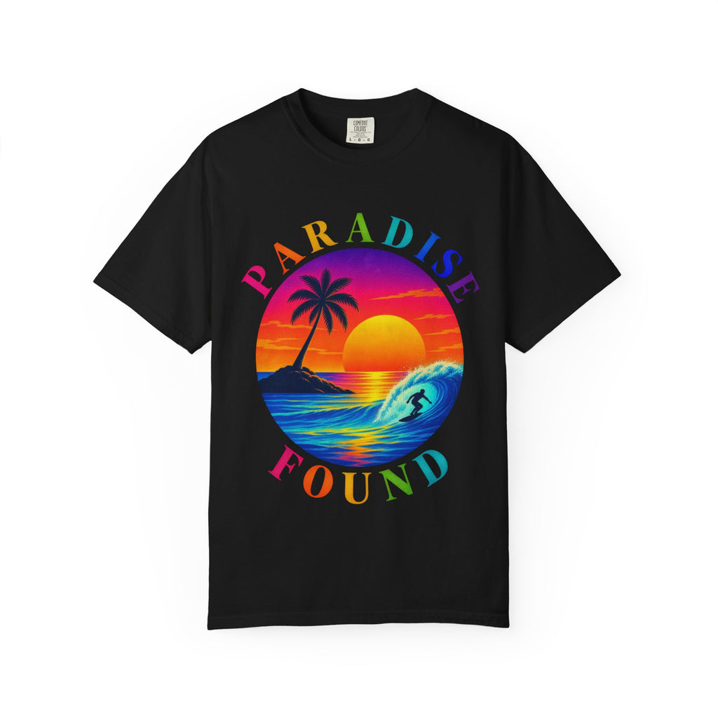 Paradise Found Tee | Tropical Island Shirt | Retro Palm T-Shirt | Comfort Colors