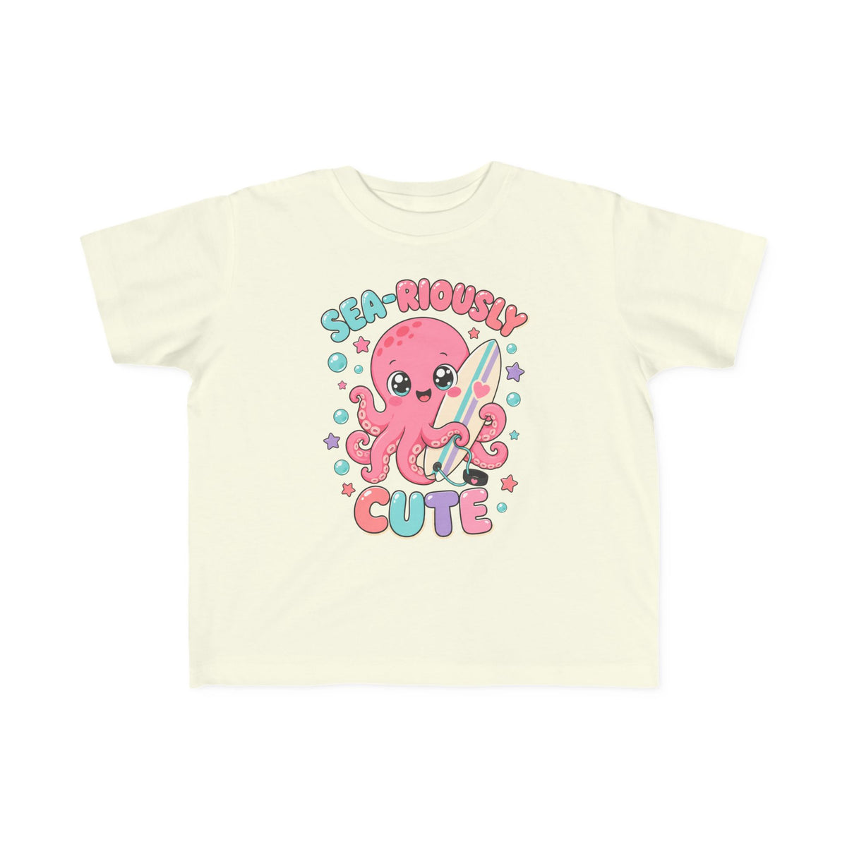 Sea-Riously Cute Kids Tee | Cute Octopus Kids Shirt | Toddler Beach T-Shirt | Surf Kid Gift
