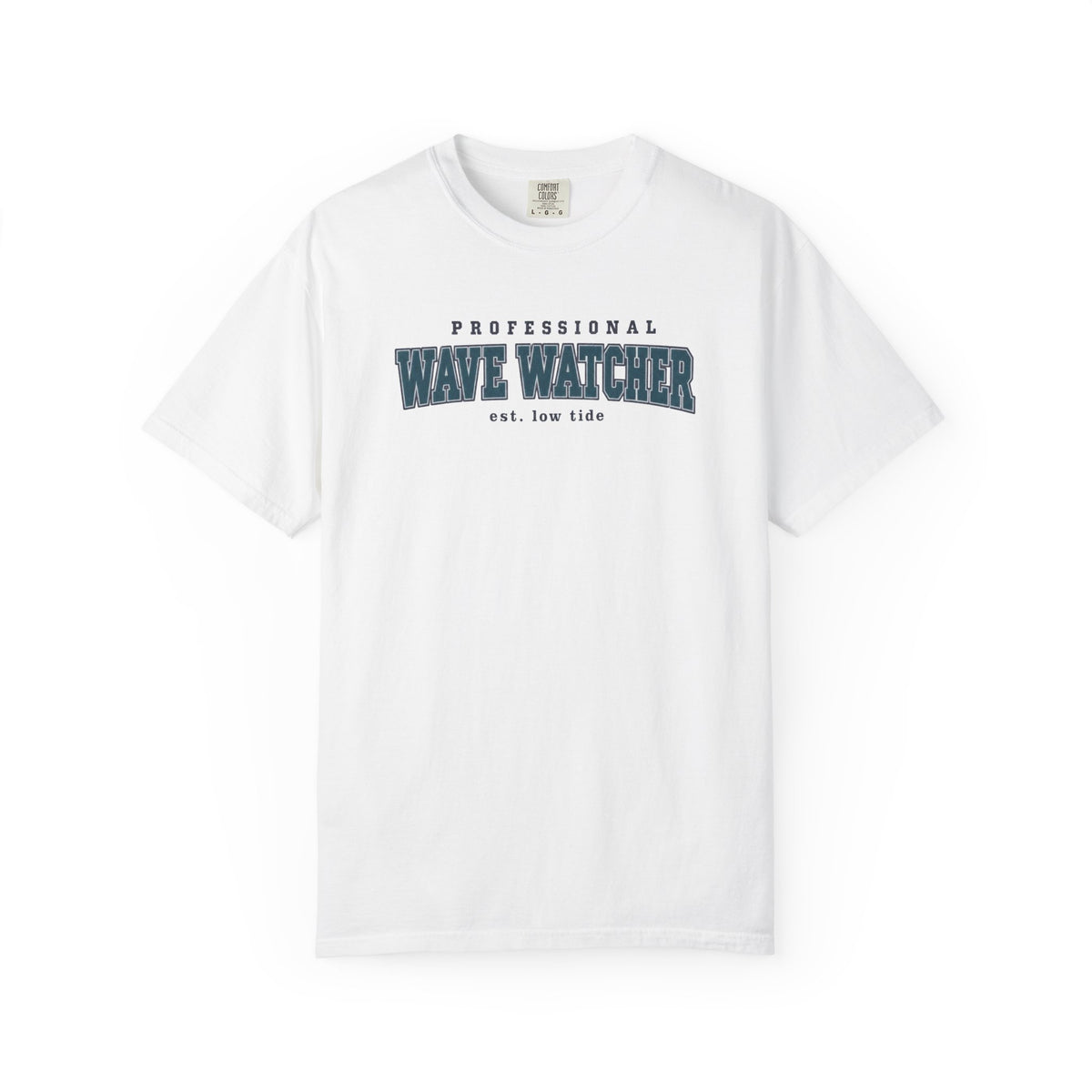 Professional Wave Watcher Tee | Funny Beach Shirt | Varsity Style Surf T-Shirt | Comfort Colors Gift