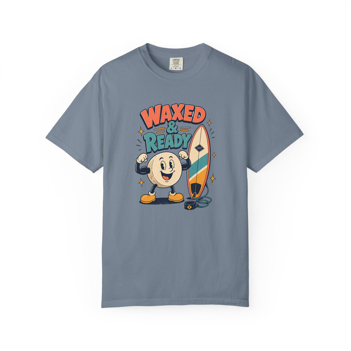 Waxed & Ready Tee | Funny Surf Wax Shirt | Retro Beach T-Shirt | Comfort Colors Gift