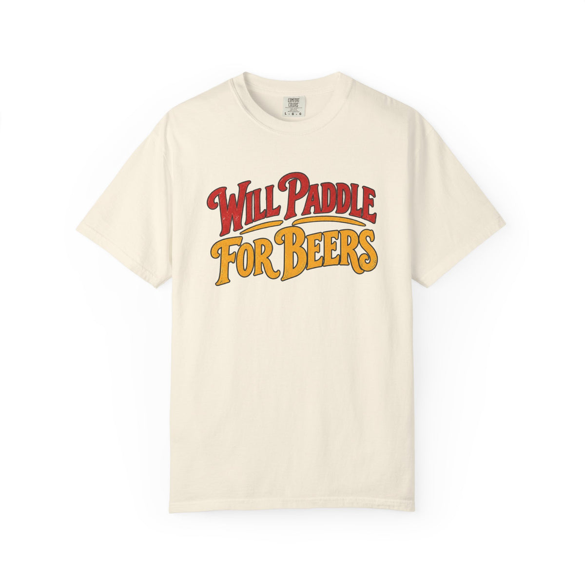 Will Paddle For Beers Tee | Funny Surf Beer Shirt | Kayak SUP Paddle T-Shirt | Comfort Colors Surfer Gift