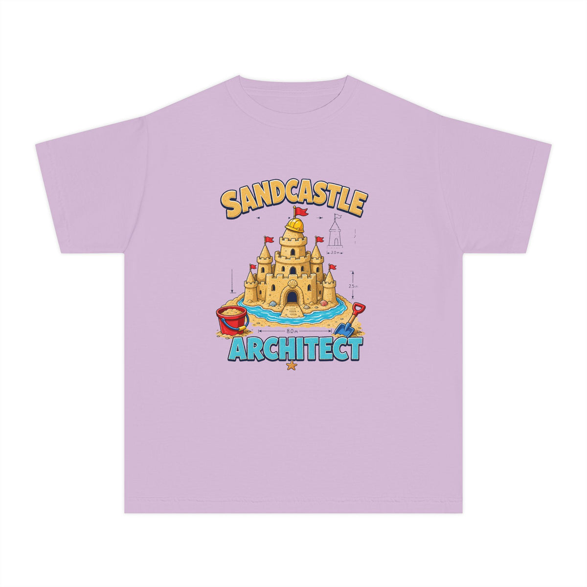 Sandcastle Architect Kids Tee | Sandcastle Kids Shirt | Youth Beach T-Shirt | Surf Kid Gift
