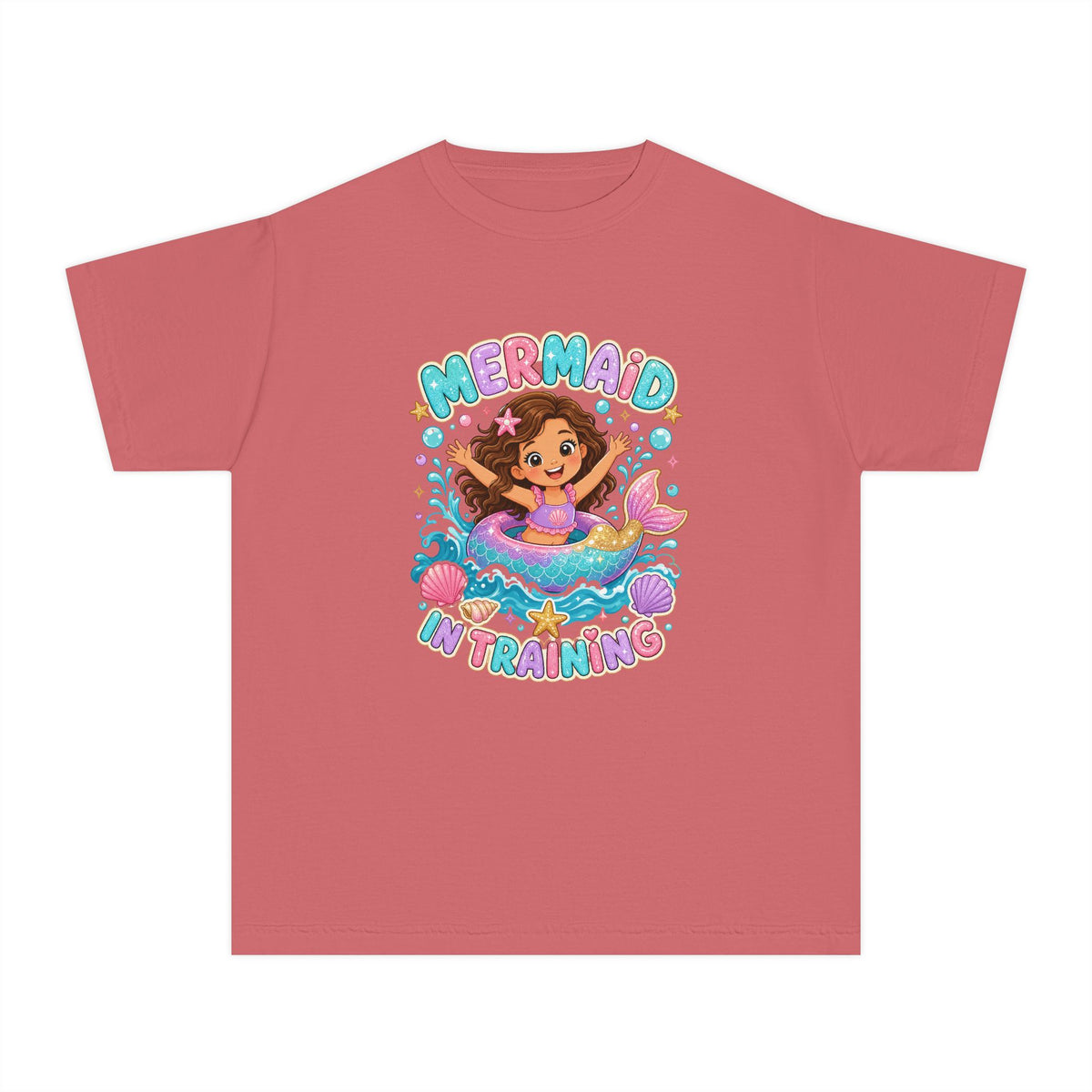 Mermaid In Training Kids Tee | Mermaid Kids Shirt | Youth Beach T-Shirt | Surf Kid Gift
