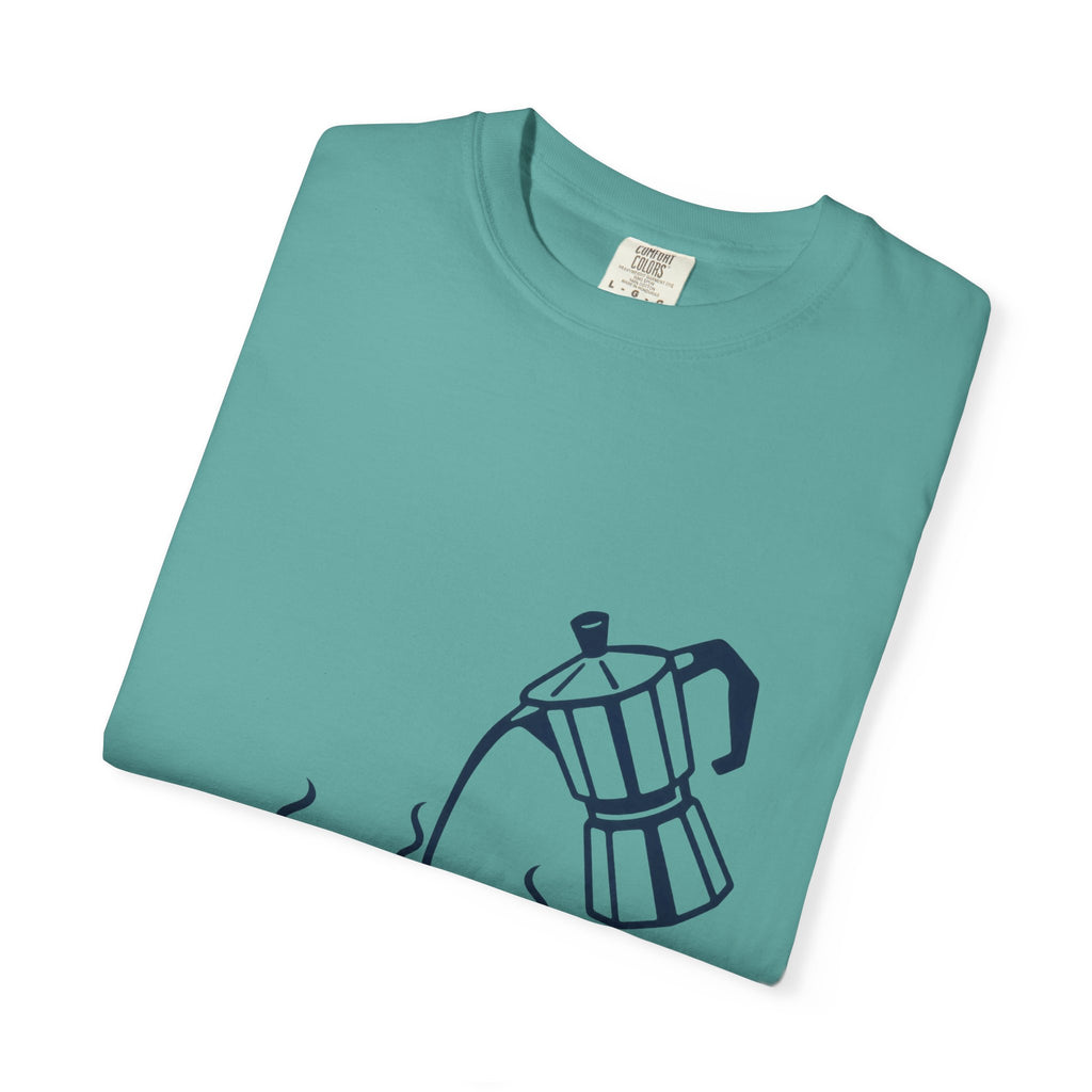 Rise And Ride Coffee Surf Shirt | Espresso Surfboard Tee | Comfort Colors T-Shirt