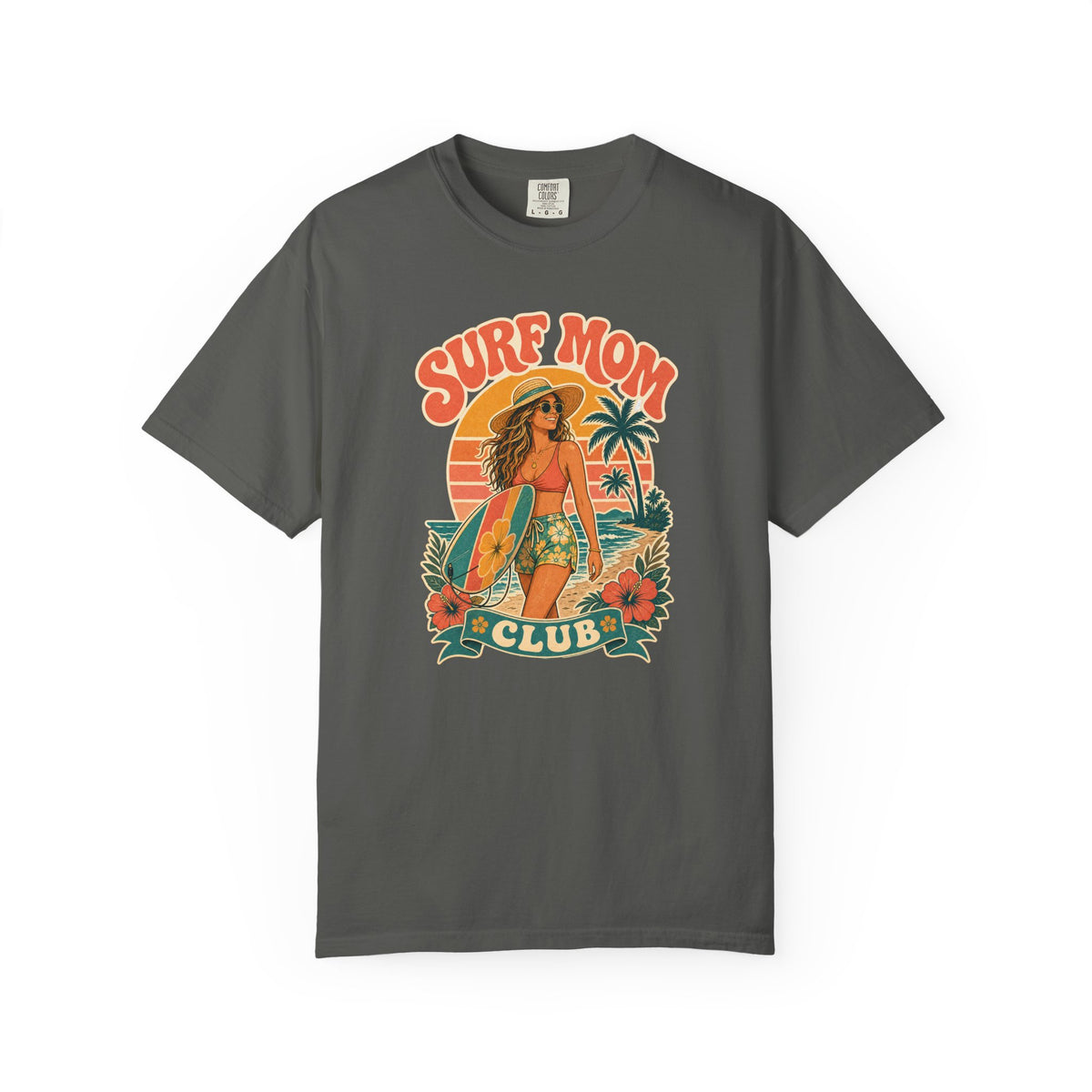 Surf Mom Club Tee | Surf Mom Shirt | Retro Beach T-Shirt | Comfort Colors Gift
