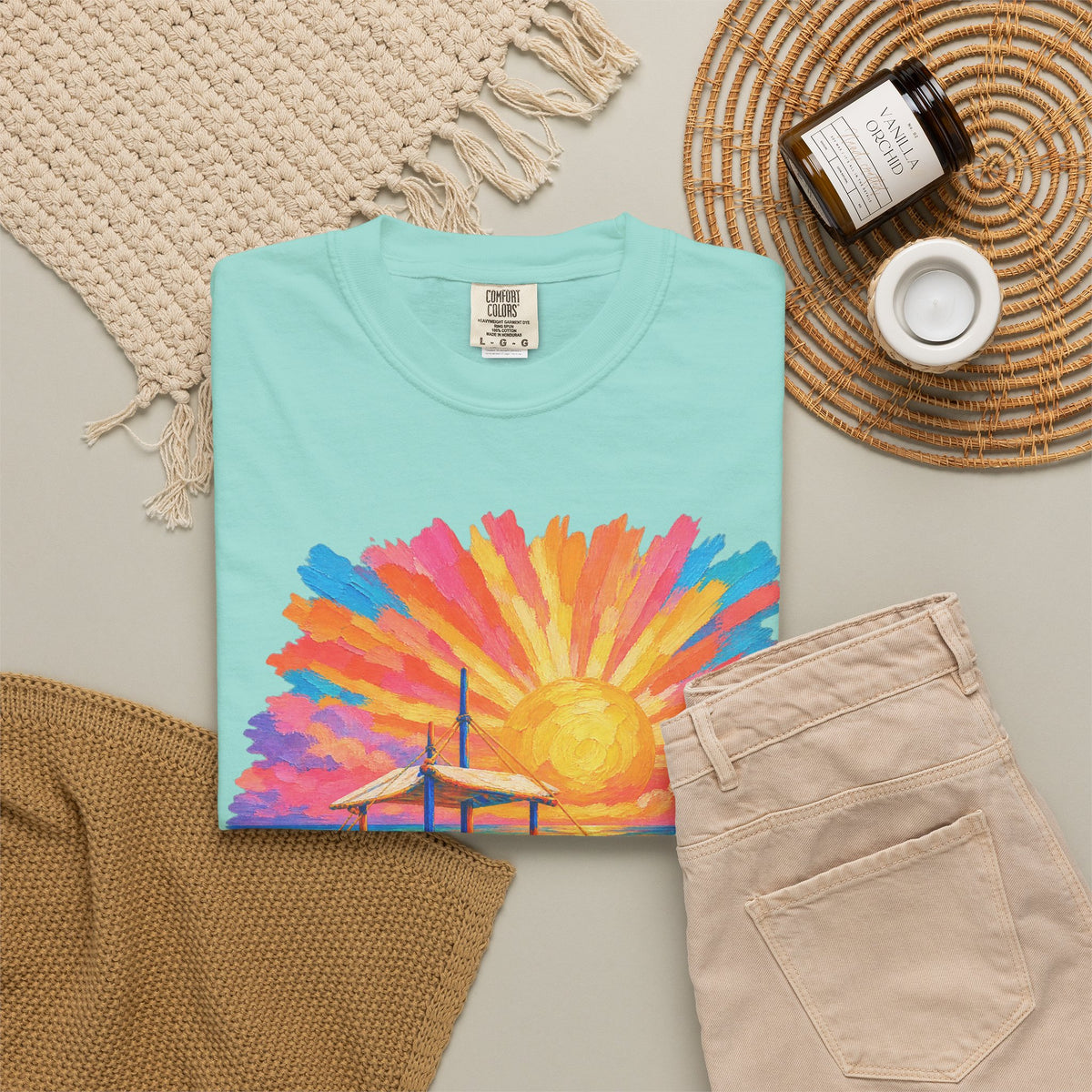 Filipino Bangka Boat Shirt | Philippines Sunburst Beach Tee | Comfort Colors T-Shirt