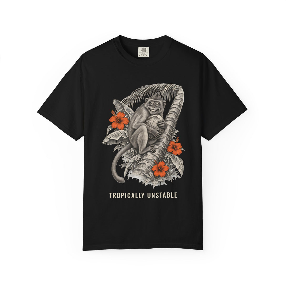 Tropically Unstable Monkey Shirt | Funny Vintage Jungle Tee | Comfort Colors T-Shirt