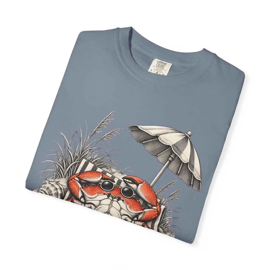 Sunburnt And Unbothered Crab Shirt | Funny Beach Crab Tee | Comfort Colors T-Shirt