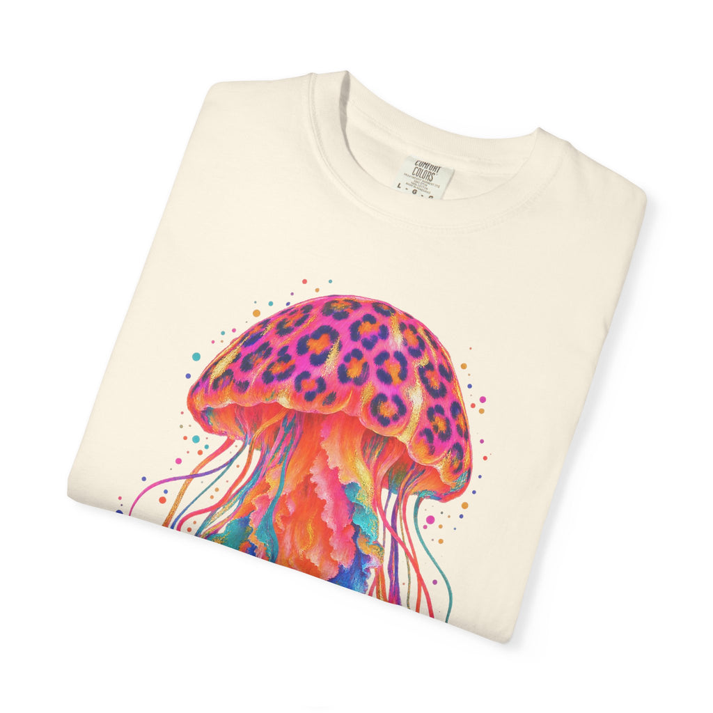 Neon Leopard Jellyfish Shirt | Ocean Jellyfish Tee | Comfort Colors T-Shirt