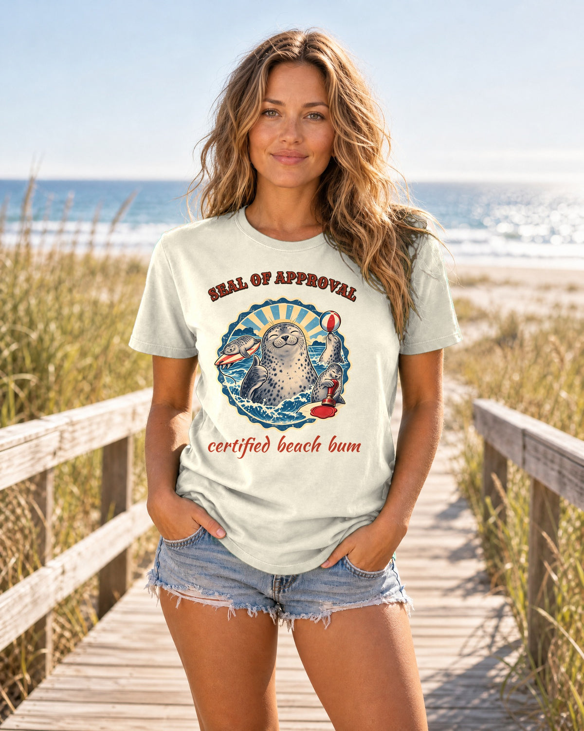 Seal Of Approval Shirt | Funny Seal Beach Bum Tee | Comfort Colors T-Shirt