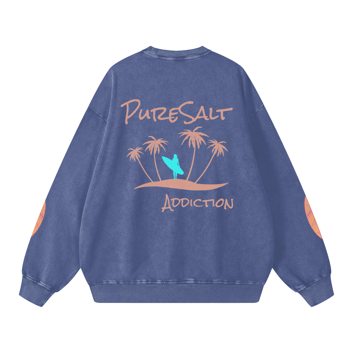 PureSalt Addiction Snow Washed Oversized Sweatshirt