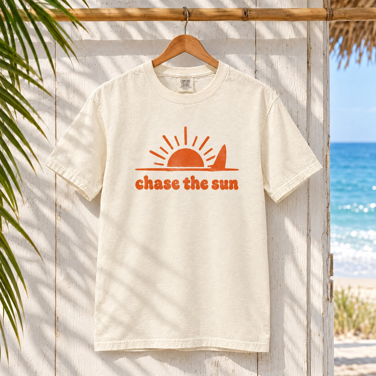 Chase the Sun Surf T-Shirt — Retro Beach Graphic Tee
