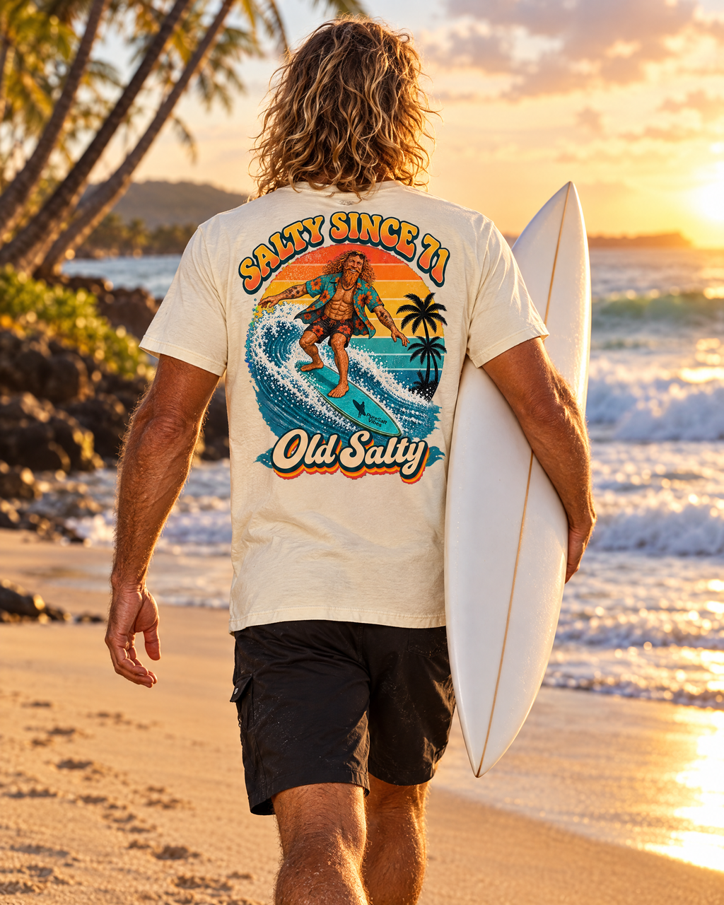 Old Salty Surf T-Shirt — "Salty Since '71" Vintage Beach Tee