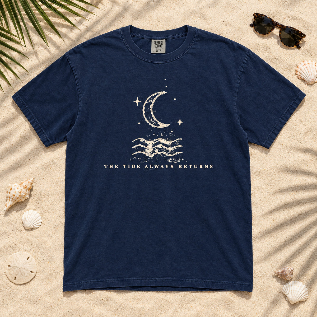 Moon Tide Graphic T‑Shirt — "The Tide Always Returns"