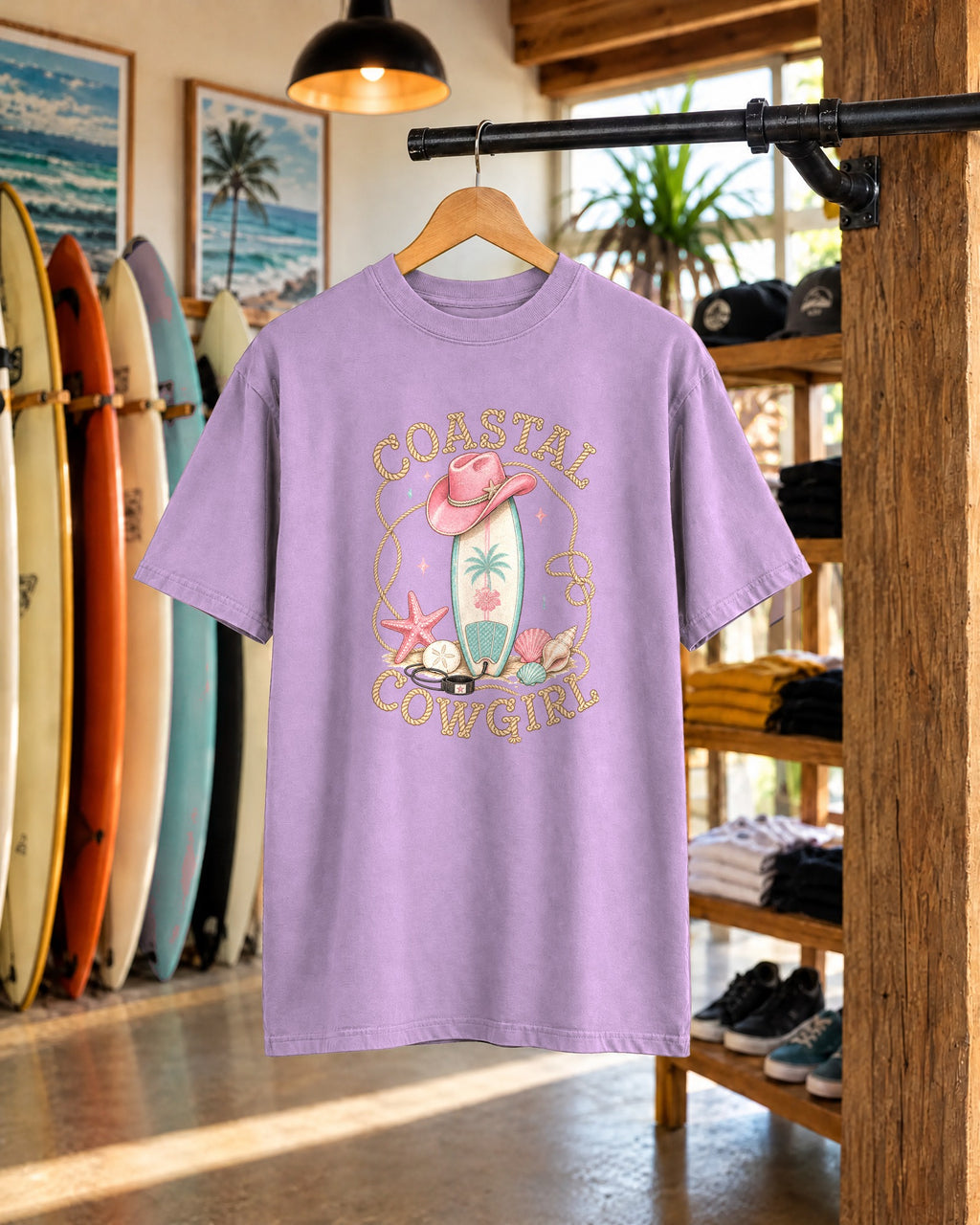 Coastal Cowgirl Tee | Coastal Cowgirl Shirt | Retro Beach T-Shirt | Comfort Colors Gift