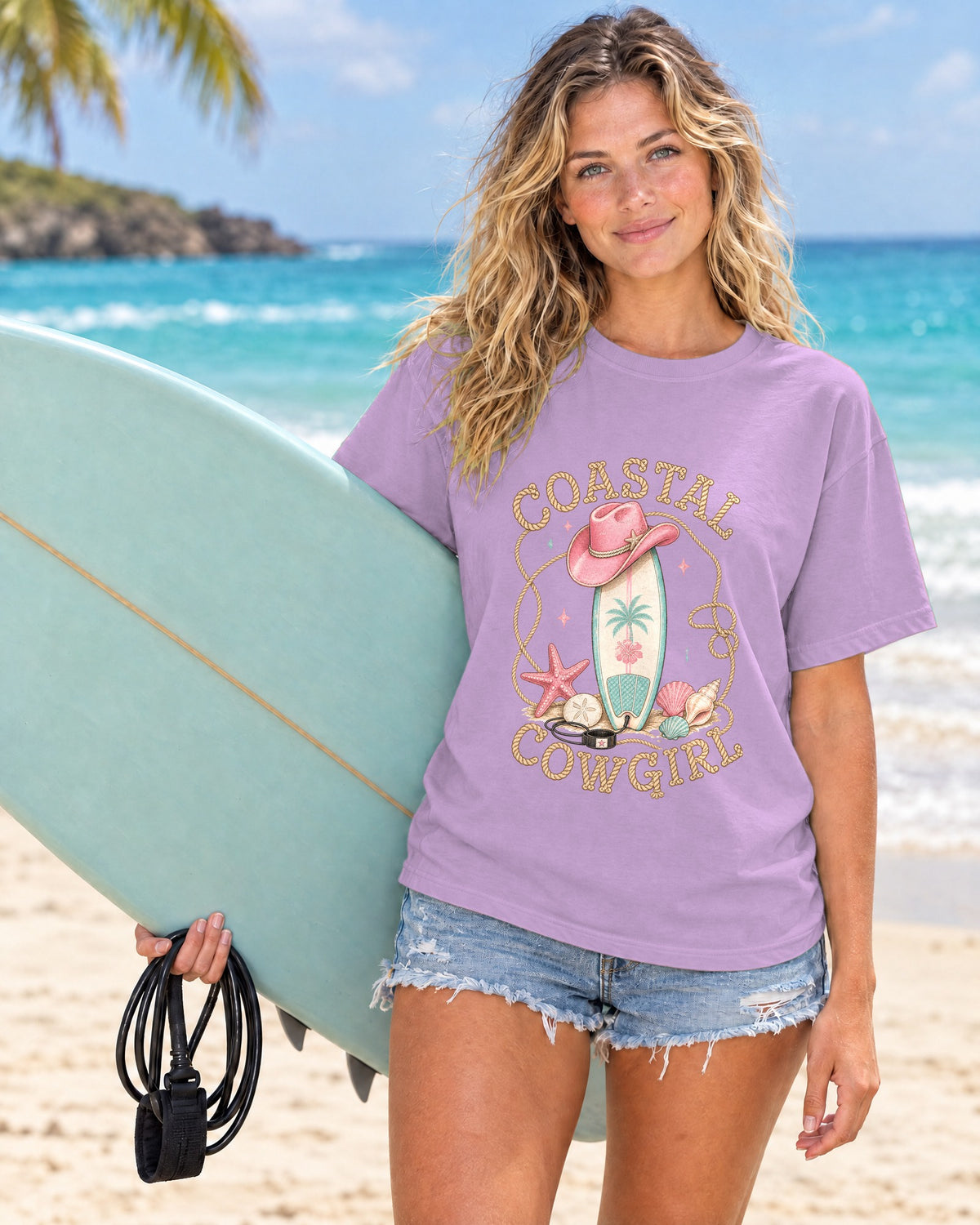 Coastal Cowgirl Tee | Coastal Cowgirl Shirt | Retro Beach T-Shirt | Comfort Colors Gift