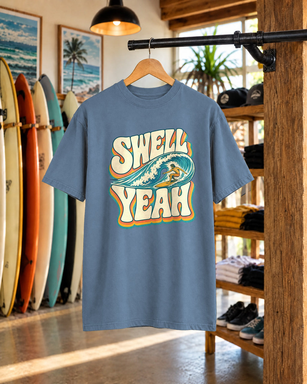 Swell Yeah Tee | Retro Wave Shirt | Retro Beach T-Shirt | Comfort Colors Gift