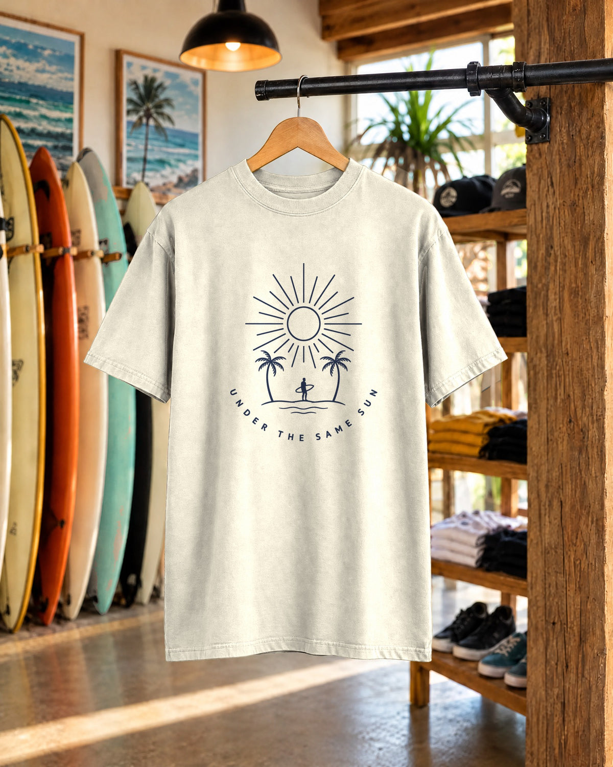 Under The Same Sun Tee | Minimal Sun Shirt | Inspirational Ocean T-Shirt | Comfort Colors