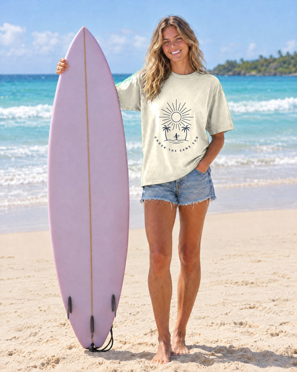 Under The Same Sun Tee | Minimal Sun Shirt | Inspirational Ocean T-Shirt | Comfort Colors