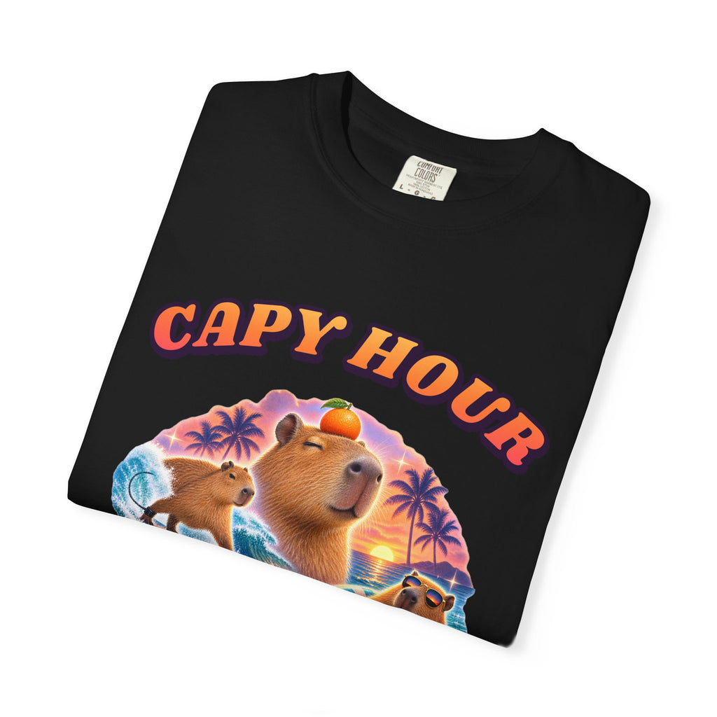 Capybara Bootleg Shirt | Capy Hour Funny Surf Tee | Comfort Colors T-Shirt