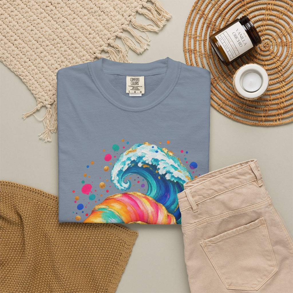 Spiral Seashell Wave Shirt | Pastel Shell Ocean Tee | Comfort Colors T-Shirt