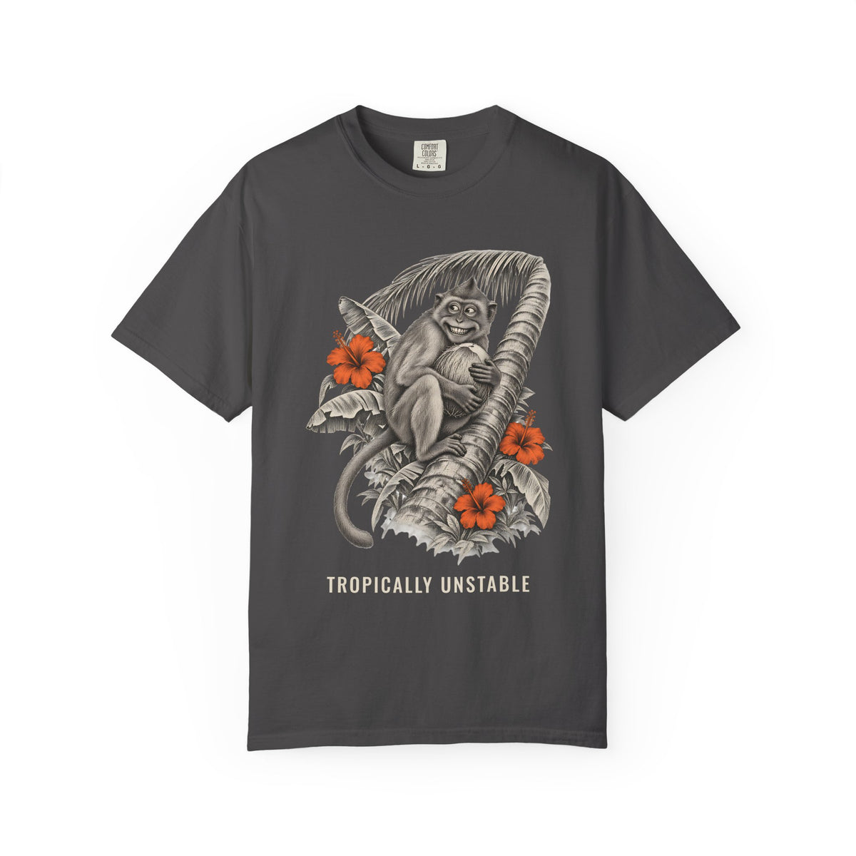 Tropically Unstable Monkey Shirt | Funny Vintage Jungle Tee | Comfort Colors T-Shirt