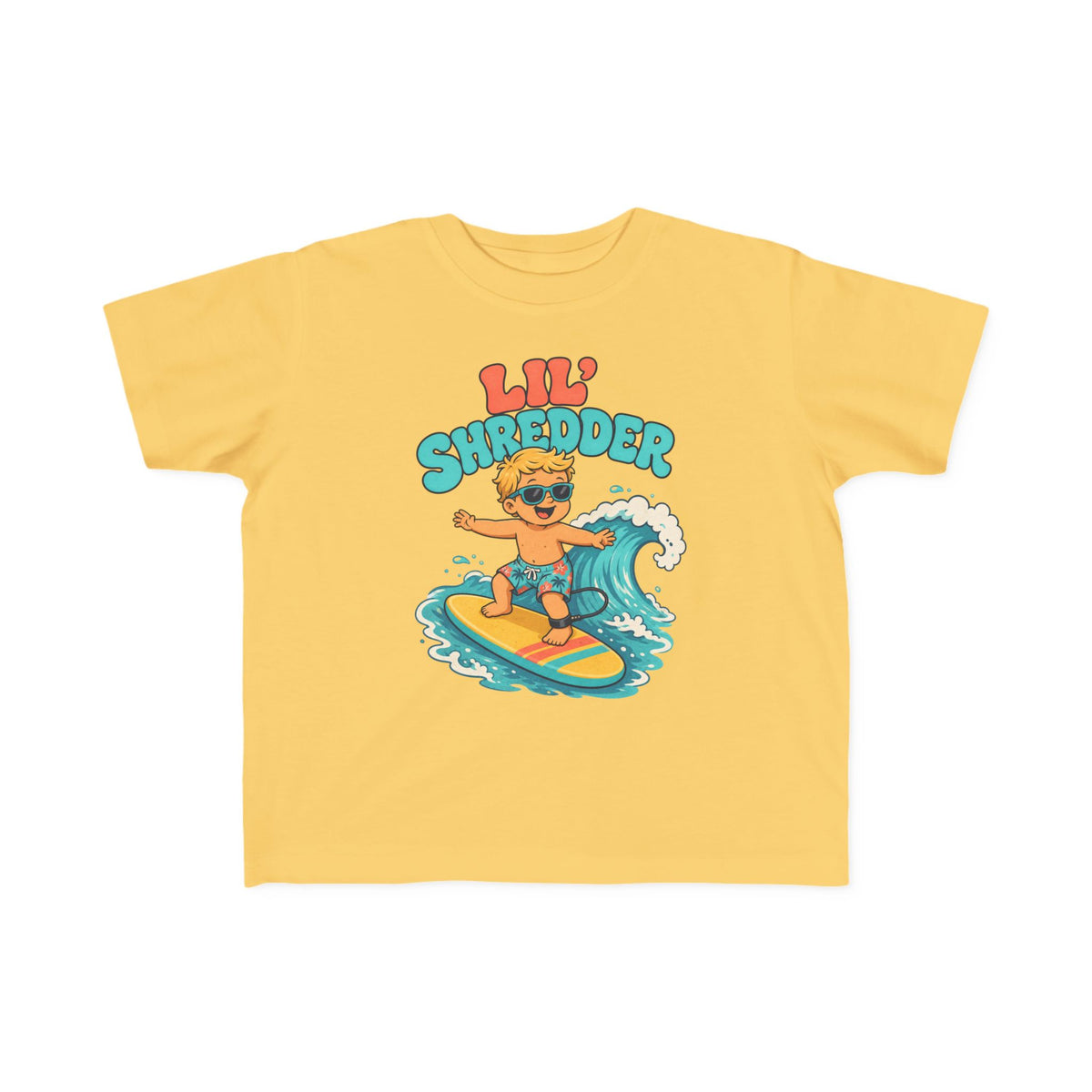Lil' Shredder Kids Tee | Toddler Surf Shirt | Toddler Beach T-Shirt | Surf Kid Gift