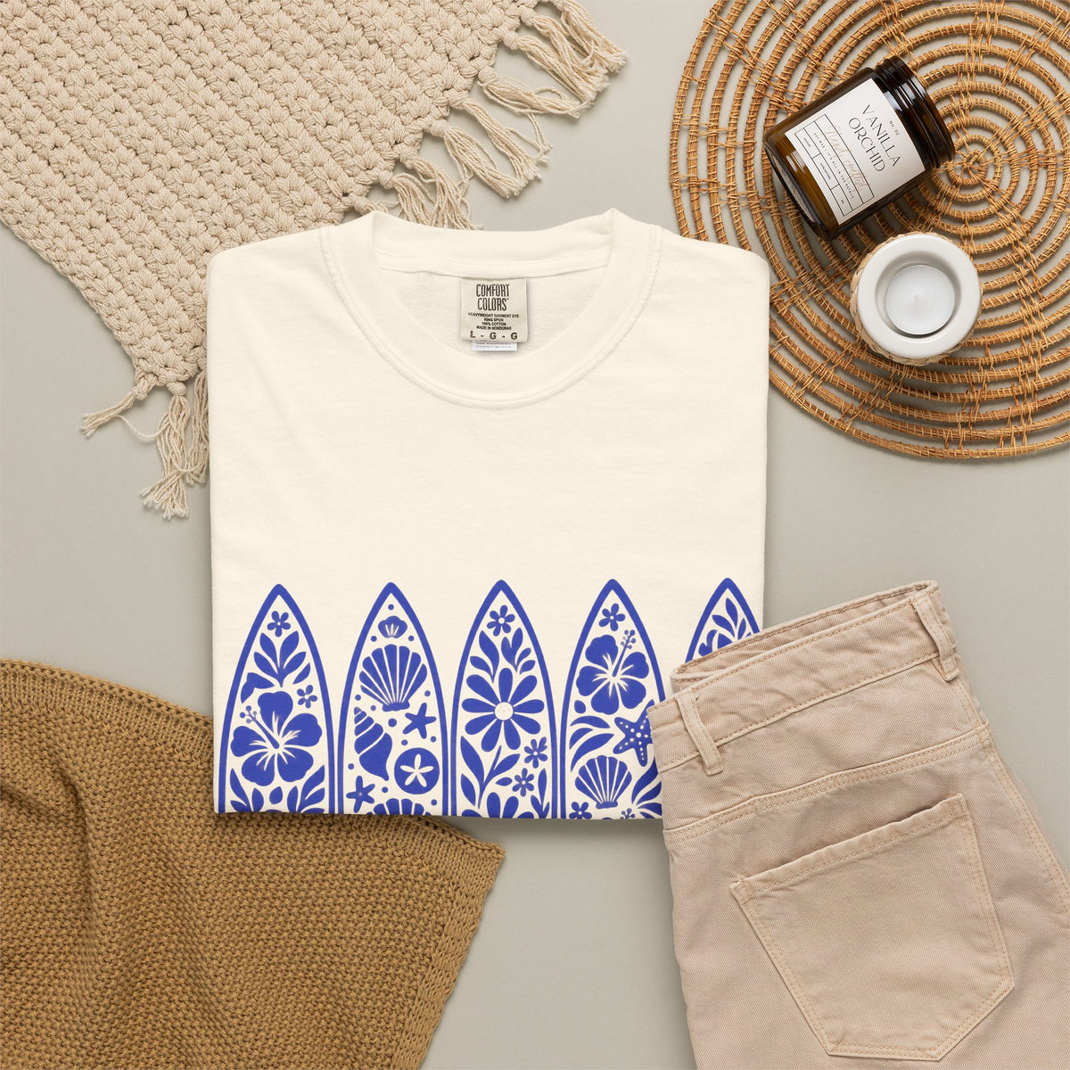 Bloom And Board Shirt | Floral Surfboards Tee | Comfort Colors T-Shirt