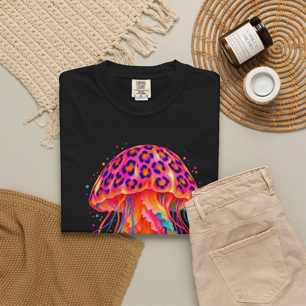 Neon Leopard Jellyfish Shirt | Ocean Jellyfish Tee | Comfort Colors T-Shirt