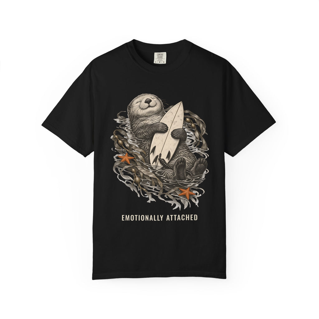Emotionally Attached Otter Shirt | Cute Otters Holding Hands Tee | Comfort Colors T-Shirt