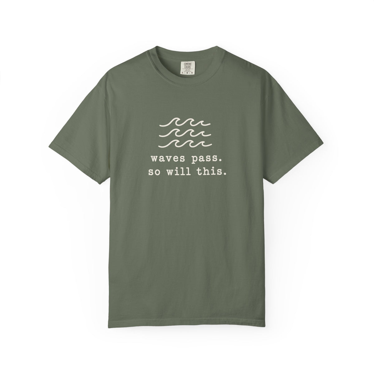 Waves Pass. So Will This. Tee | Minimal Hope Shirt | Inspirational Ocean T-Shirt | Comfort Colors