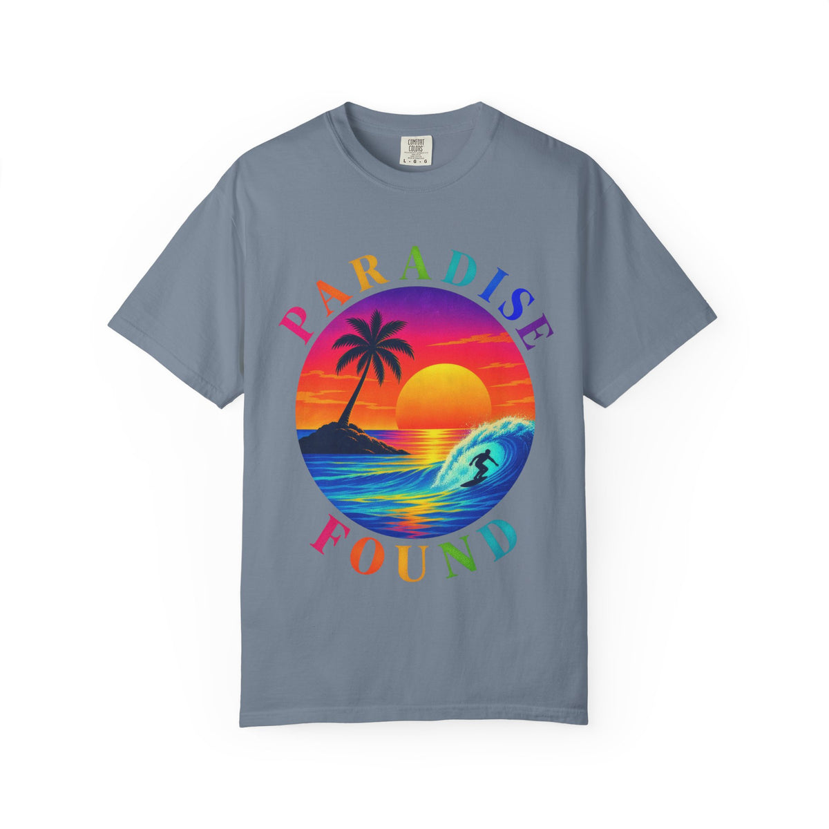 Paradise Found Tee | Tropical Island Shirt | Retro Palm T-Shirt | Comfort Colors
