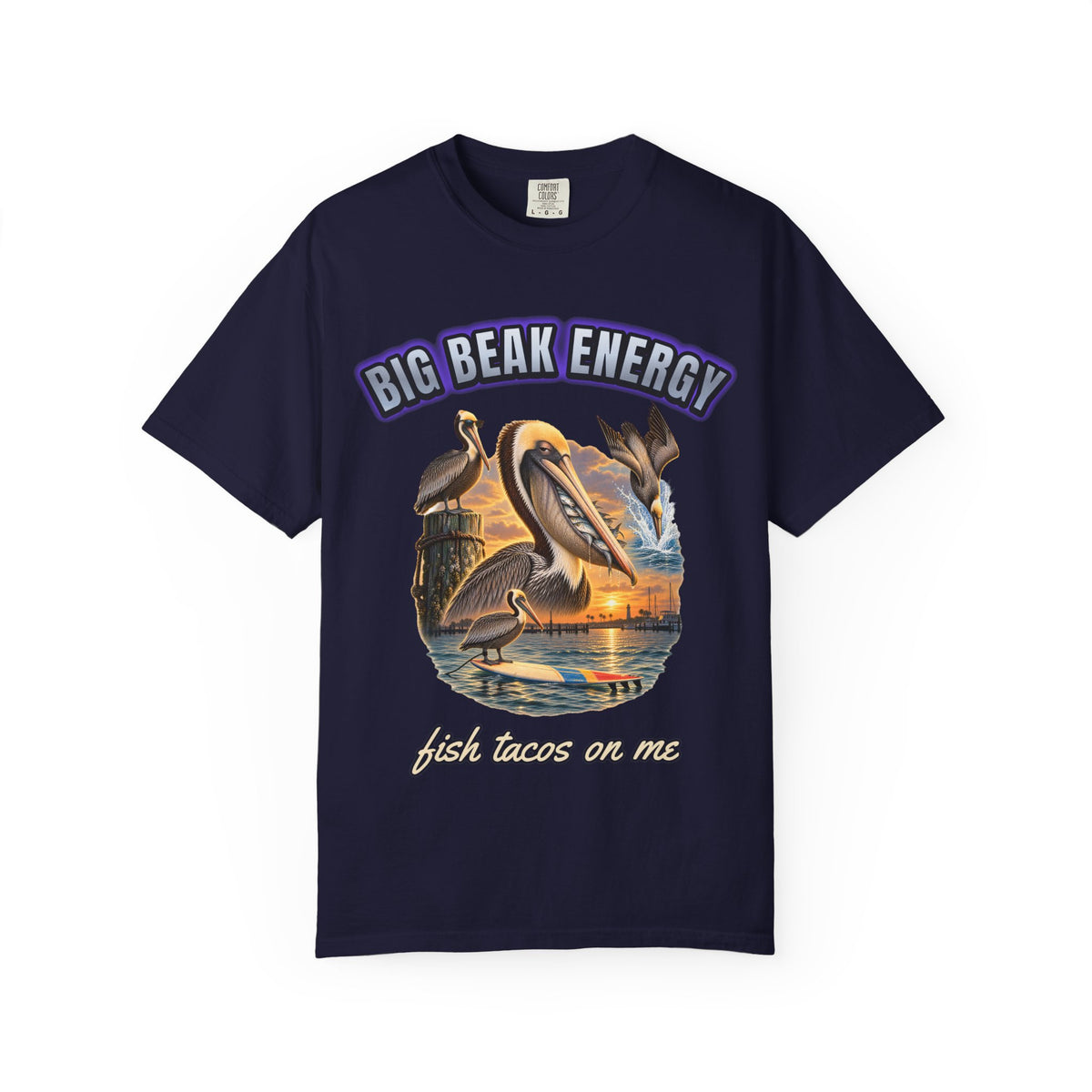 Pelican Big Beak Energy Shirt | Funny Pelican Bootleg Tee | Comfort Colors T-Shirt